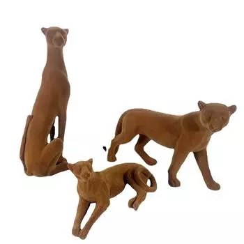 Леопардовая скульптура из смолы, имитирующая животных, декоративные фигурки гепарда, декоративные аксессуары