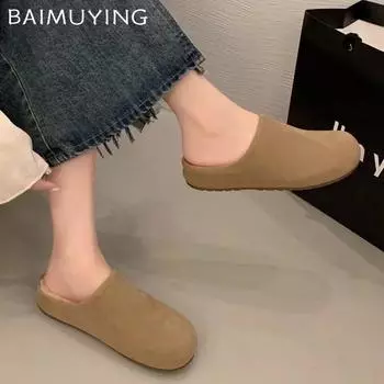 Леопардовые балетки женские тапочки короткие плюшевые хлопковые туфли замшевые зимние повседневные туфли 2024 года тренд уютные теплые женские туфли Zapatillas 35