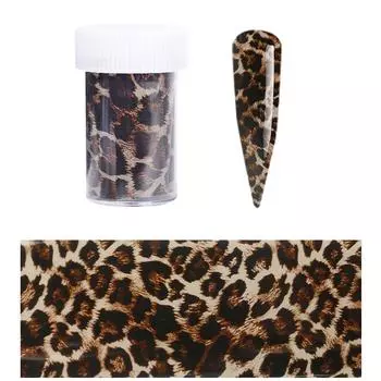 Леопардовый камуфляж, наклейки для маникюра, наклейки «Звездное небо», переводная фольга для ногтей, украшения для нейл-арта 6