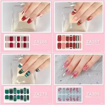 Леопардовый принт, маленькая, свежая, водонепроницаемая, долговечная 3D наклейка для ногтей, съемная наклейка для ногтей, полная палка