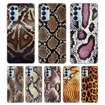 Леопардовый принт змеиная кожа для OPPO Reno7 SE 6 5 ZF 4G 5G Find X2 X3 Neo Lite Pro Plus прозрачный мягкий чехол для телефона Coque OPPO Reno5 F 4G