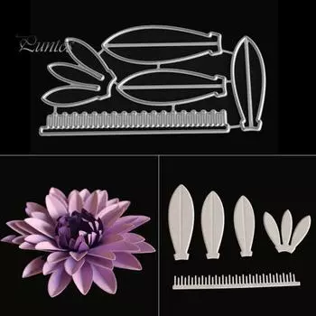 Лепестки цветов металлические штампы для DIY поздравительных открыток скрапбукинга украшения серебряный