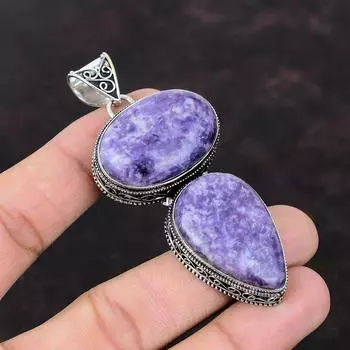 Лепидолит Подвеска Подвеска ручной работы Ювелирные изделия из натурального драгоценного камня Подвеска из стерлингового серебра 925 пробы Последний дизайн Подвеска Винтажные ювелирные изделия Подарок для него