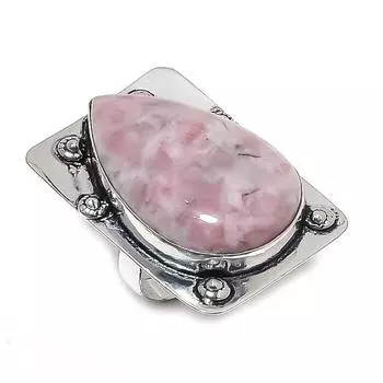 Lepidolite Gemstone Handmade 925 Sterling Silver Jewelry Ring Size 6 Y9k79