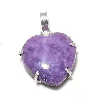 Lepidolite Stone Gemstone Handmade 925 Sterling Silver Pendant 1.38 N3b69