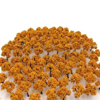 Лес, цвет на выбор, количество 50 шт. 100 шт. N Gauge Diorama Railway Architectural Model Tree Landscape 3 см Orange 100 [DauStage] (17,