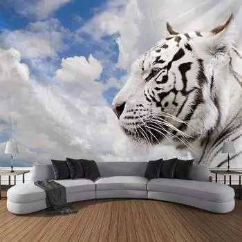 Лес, дикая природа, тигр, настенный гобелен, художественное украшение, одеяло, занавеска, подвеска, украшение для дома, спальни, гостиной, домашний декор 100X75CM