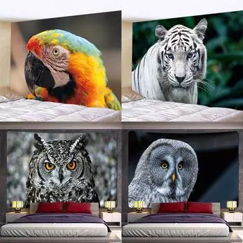 Лес, снежная сцена, украшение для дома, гобелен, богемное украшение, психоделическая сцена, настенное украшение для спальни, украшение на стену 100x75cm