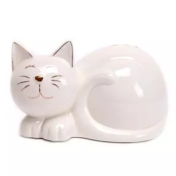 Les Trsors De Lily [A0007] - Керамическая фигурка Кошка цвета слоновой кости - 20x14 см NA