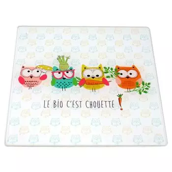 Les Trsors De Lily [A0096] - Разноцветная стеклянная подставка «Chouettes» (органика отличная! ) - 20х20см NA разноцветный