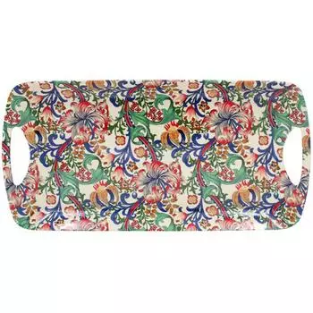 Les Trsors De Lily [A0184] - Разноцветный меламиновый поднос для торта «Коллекция Уильяма Морриса» (Золотая лилия) - 40. 5x20x3см NA