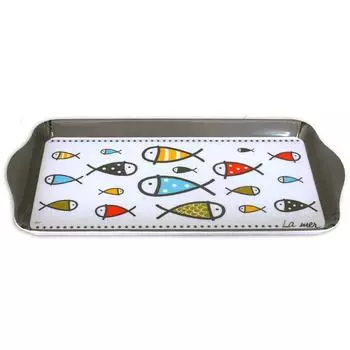 Les Trsors De Lily [A0220] - Меламиновая форма для торта Рыба - Море , разноцветный серо-коричневый - 30. 5x15см NA