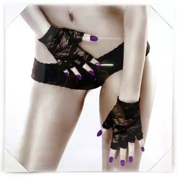 Les Trsors De Lily [A0352] - Дизайнерский холст Sexy Angel фиолетовый - 40x40 см (кружево)