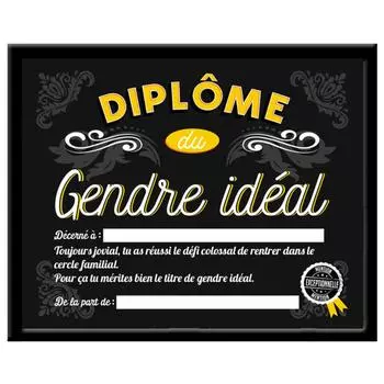 Les Trsors De Lily [A0385] - Рамка дипломная Идеальный зять черная - 25x20x1. 5 см