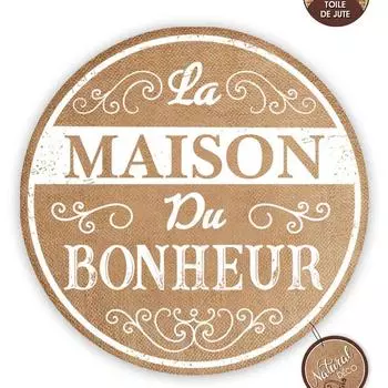 Les Trsors De Lily [A0666] - Салфетка из мешковины La Maison du Bonheur бежево-белая - 38 см
