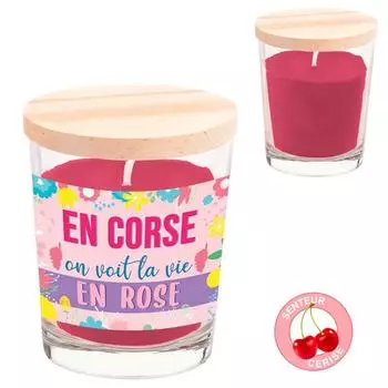 Les Trsors De Lily [A0694] - Ароматическая свеча Корсика (На Корсике мы видим жизнь в розово-вишневом цвете) - 92x70мм