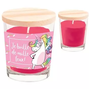 Les Trsors De Lily [A0701] - Ароматическая свеча Licorne My Unicorn Я сияю тысячей огней! (вишня) - 92x70мм