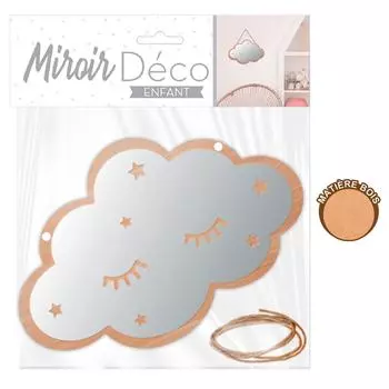 Les Trsors De Lily [A0727] - Маленькое декоративное деревянное зеркало Облако - 21x14 см