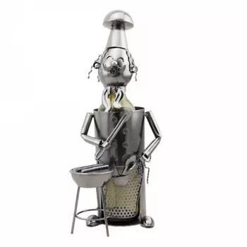 Les Trsors De Lily [A0863] - Держатель для бутылок Металлическая скульптура Барбекю - 33x10 см