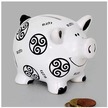 Les Trsors De Lily [A1135] - Керамическая копилка Свинья Тристель - 10. 5x8. 5x7см