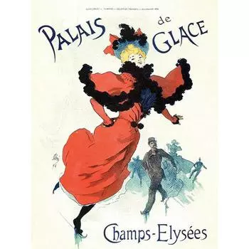 Les Trsors De Lily [A1202] - Металлическая табличка в стиле ретро Jules Cheret Palais de Glace - 40x30 см