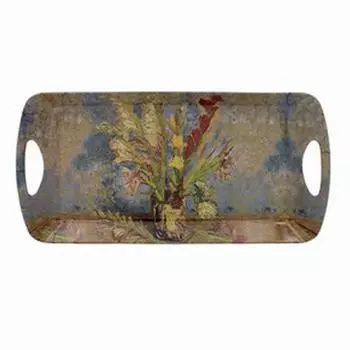 Les Trsors De Lily [A1375] - Меламиновая ваза для торта Винсент Ван Гог с гладиолусами - 40. 5x20см