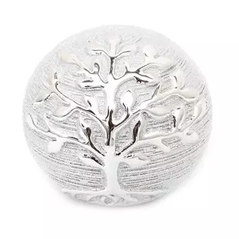 Les Trsors De Lily [A1416] - Керамический декоративный шар Древо жизни серебро - 10 см
