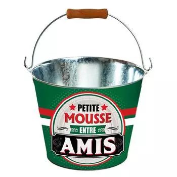 Les Trsors De Lily [A1545] - Ведро для бутылок Petite Mousse entre Amis зеленое - 23x27 см (6 бутылок пива / 2 бутылки вина)
