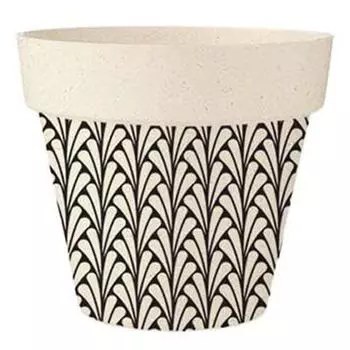 Les Trsors De Lily [A1631] - Бамбуковое кашпо Boho черно-бежевый - 14x12 см