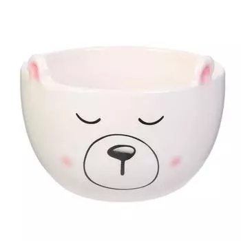 Les Trsors De Lily [A1699] - Белая керамическая чаша Животные (собака) - 12x8см (45 сл)