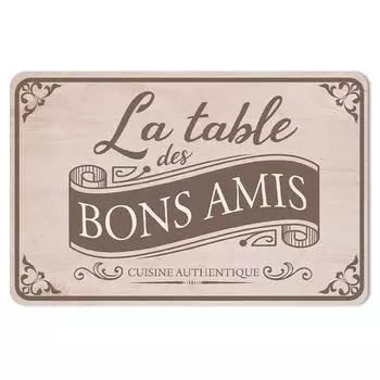 Les Trsors De Lily [A1905] - Салфетка La table des Bons Amis темно-серая - 43x28 см