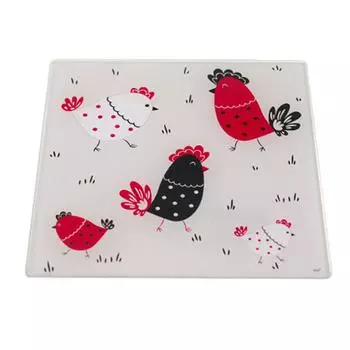 Les Trsors De Lily [A1915] - Стеклянная подставка Hens темно-красного цвета - 20x20 см