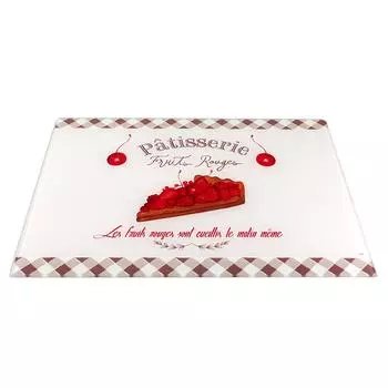 Les Trsors De Lily [A1937] - Стеклянная разделочная доска Pastry красно-коричневая - 40x30 см красный