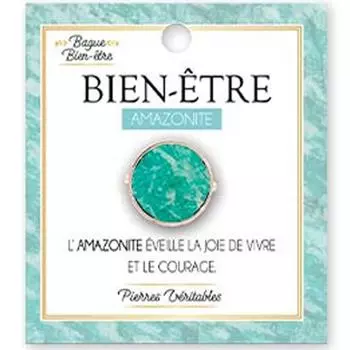 Les Trsors De Lily [A1942] - Зеленое оздоровительное кольцо Mineralia (Амазонит - Благополучие) - 15мм