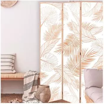 Les Trsors De Lily [A2019] - Ширма-холст Тропический бежево-белая - 180x120 см бежевый