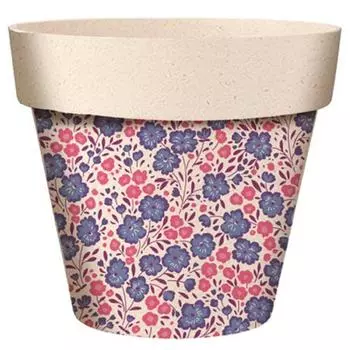 Les Trsors De Lily [A2050] - Кашпо из бамбука Flowers розово-фиолетово-бежевый - 17x15 см