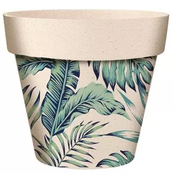 Les Trsors De Lily [A2053] - Бамбуковый вазон Tropical бежево-зеленый - 17x15 см