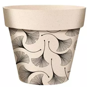 Les Trsors De Lily [A2056] - Бамбуковое кашпо Ginkgo Biloba черно-бежевый - 17x15 см