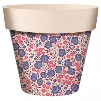 Les Trsors De Lily [A2061] - Кашпо из бамбука Flowers пурпурно-розово-бежевый - 14x12 см