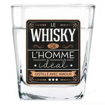 Les Trsors De Lily [A2086] - Бокал для виски Le Whiskey de l Homme Ideal черный - 85x55 мм чёрный