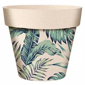 Les Trsors De Lily [A2165] - Бамбуковое кашпо Tropical бежево-зеленый - 22x21 см зелёный