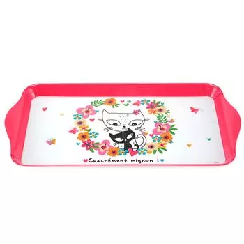Les Trsors De Lily [A2548] - Поднос для торта Кошки меламиновый разноцветный (Чертовски мила! ) - 30x15см