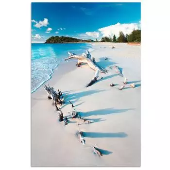 Les Trsors De Lily [A2863] - Фотохолст Приморский синий (пляж) - 120x80см