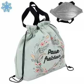 Les Trsors De Lily [A2875] - Пакет для освежающей еды / пакет для ланча Pause Fraicheur бирюзовый - 30x29x10 см