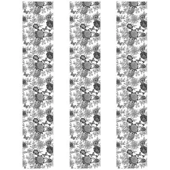 Les Trsors De Lily [A2886] - Гигантский рулон наклеек «Цветочные украшения», черно-белый - 250x45 см