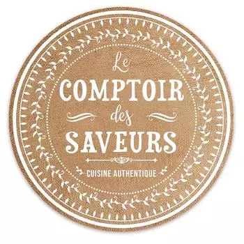 Les Trsors De Lily [A3390] - Салфетка из мешковины Le Comptoir des Saveurs бежево-белая - 38 см