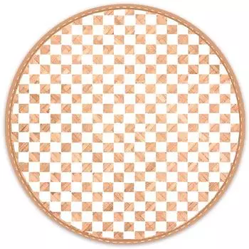 Les Trsors De Lily [A3396] - Салфетка плетеная из мешковины Boho бежево-белая - 38 см (шахматная доска) коричневый