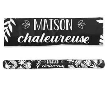 Les Trsors De Lily [A3404] - Ограничитель сквозняков «Сообщения» черный (Теплый дом) - 80x7см