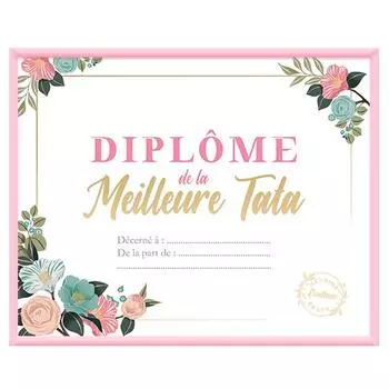 Les Trsors De Lily [A3448] - Рамка для диплома «Best Tata», разноцветная - 25x20 см