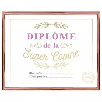 Les Trsors De Lily [A3450] - Многоцветная рамка для диплома Супер подруга - 25x20 см разноцветный